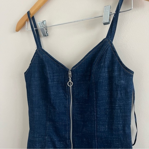 Wild Honey | NWT Denim Zip Detail Mini Dress - Picture 4 of 5